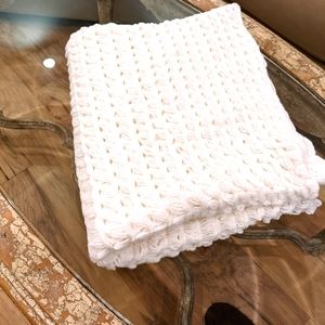 Handmade crochet throw